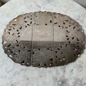 Vintage Raimond Silverplate Expandable Trivet - Works Smooth!